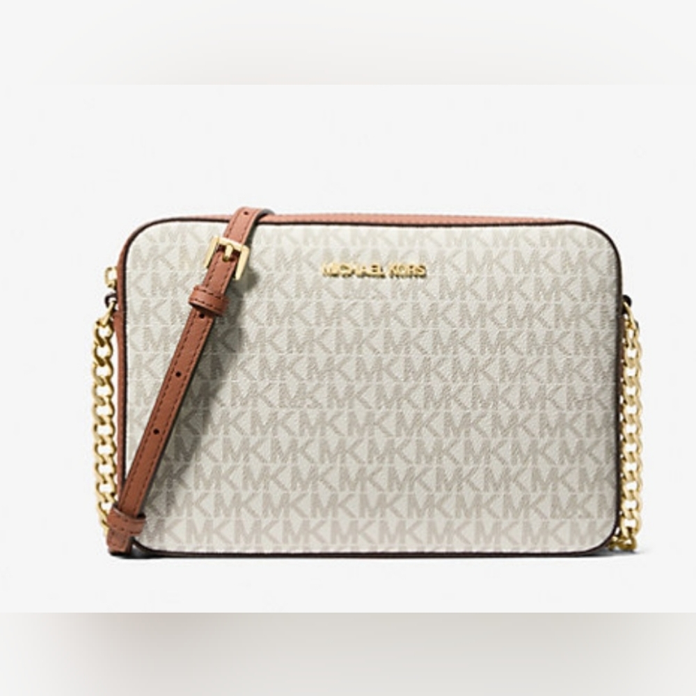 Michael Kors Jet Set Large Printed Logo Crossbody Bag